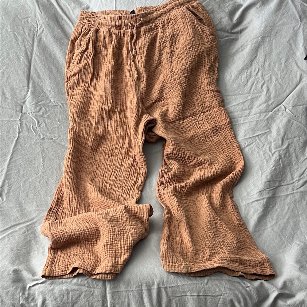 Women's Wide Leg Tan Pants